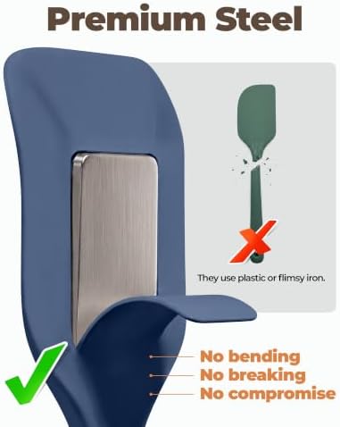 Bake Choice 2-Piece Heat Resistant Silicone Spatula Set with Steel