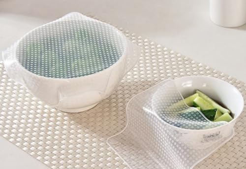 Reusable Transparent Silicone Food Wraps, 7.87 * 7.87in