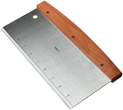 Vovoly Large Bench Scraper Kitchen Utensil, 10" Long Dough Scraper