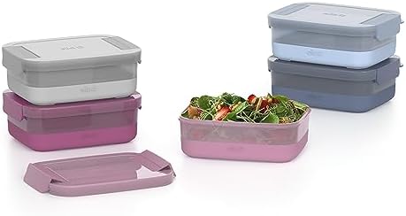 Ello 3.7 Cup Plastic Meal Prep Containers, Elderberry