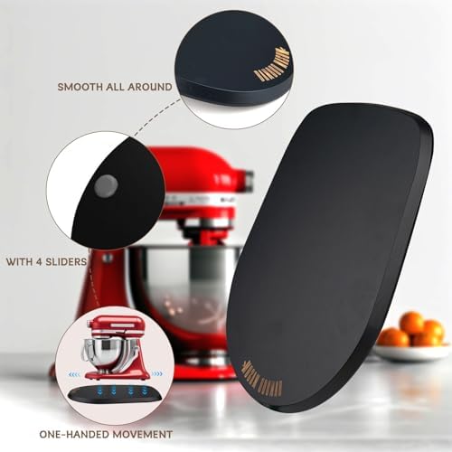 ANOTION Bamboo Sliding Tray for Kitchen Aid Mixer