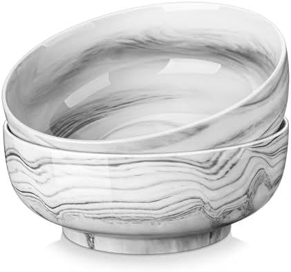 MALACASA Large Serving Bowls, 114 OZ(10") Ceramic Salad Bowls Set of 2