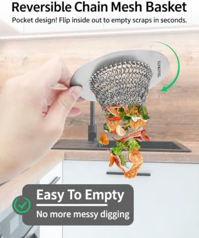 TRAPMATE Kitchen Sink Drain Strainer, 4.4-Inch