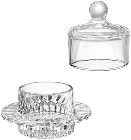 Frcctre 2 Pack Glass Butter Dish, Small Round Glass Butter Keeper with