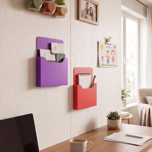 Gilprop 8 Pack Magnetic File Folder Holder for Whiteboard Classroom