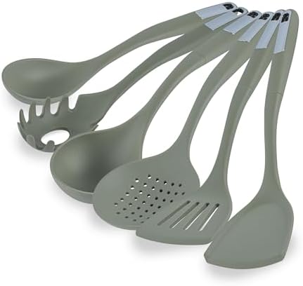 Restaurantware 6-Piece Silicone Utensil Set, Green