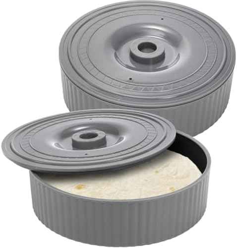 Covzoe 2 Pack Tortilla Warmer, 8.5 x 2.5 Inch Tortilla Holder with Lid