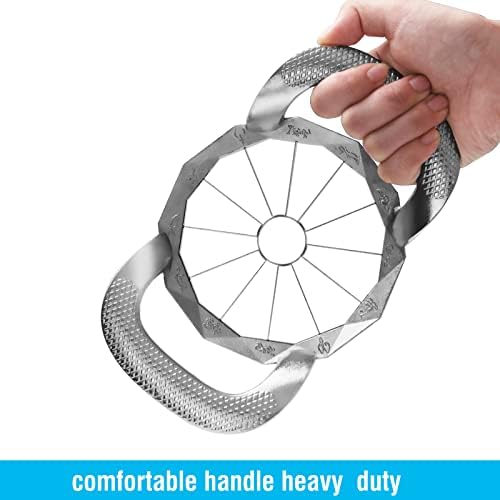 Apple Slicer, HEAVY DUTY Apple Corer, 12-Blade Stainless Steel Apple