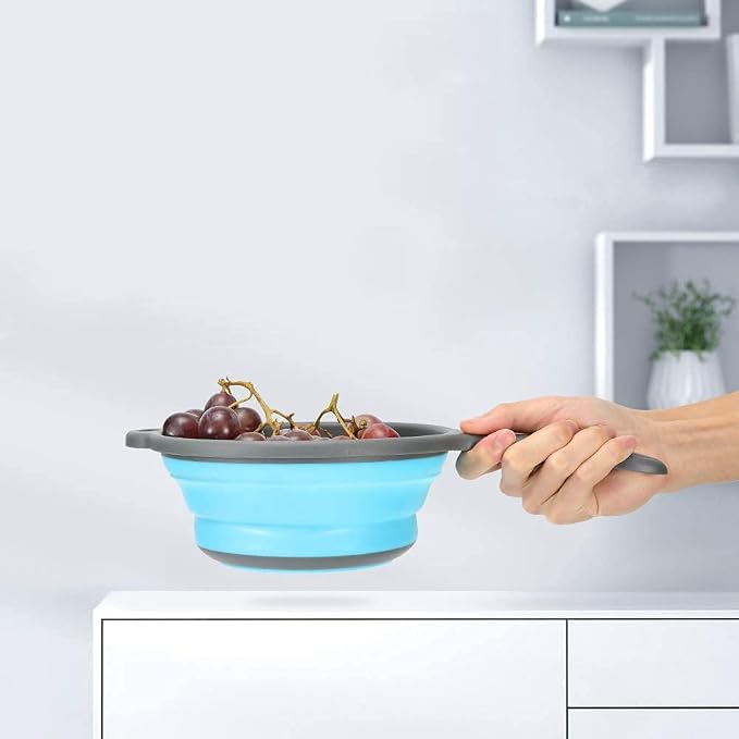 Kitchen Foldable Silicone Strainer Colanders, Collapsible Colanders - Image 7