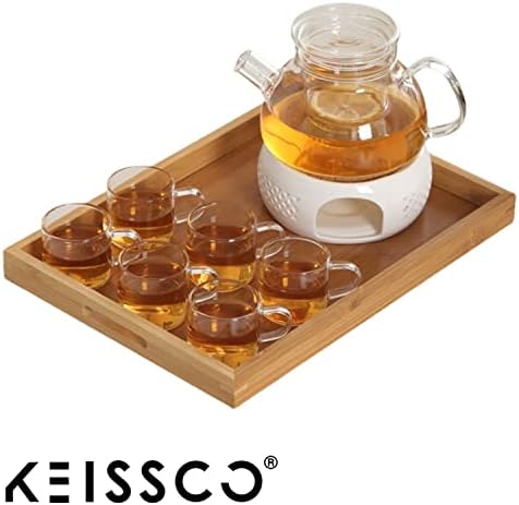 KEISSCO Teapot Warmer, Ceramic Teapot Heater with Cork Cushion Coffee
