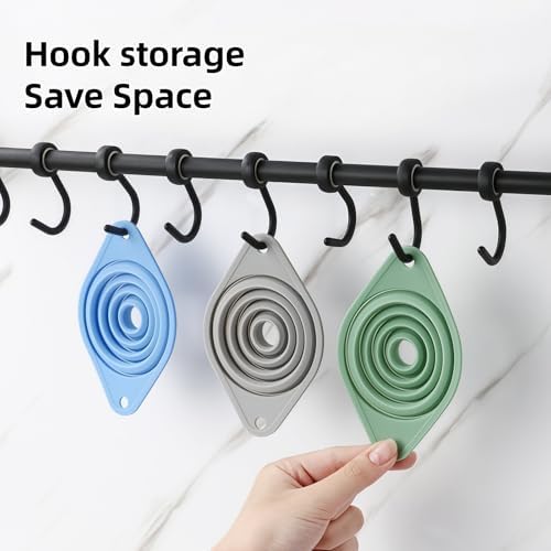 Funnel,6PCs Collapsible Funnel,Small Funnel for Bottles,Jars,and