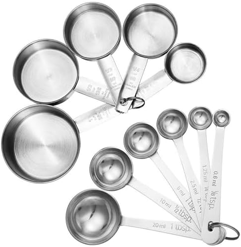 Accmor 11 Piece Stainless Steel Measuring Spoons Cups Set, Premium