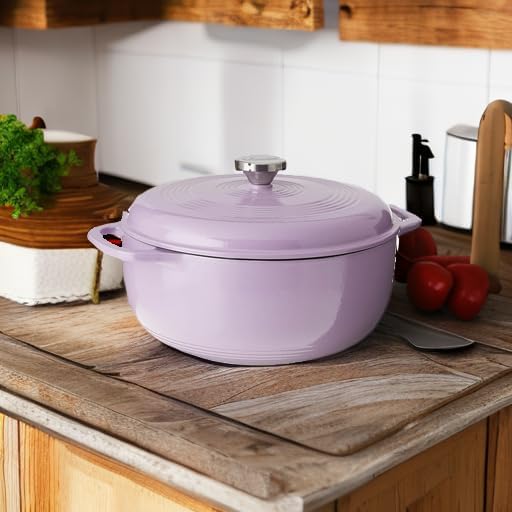 Lodge 7.5 Quart Enameled Cast Iron Oval Dutch Oven - Image 5