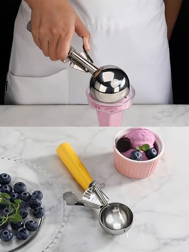 2Pack 4 OZ Portion Scoop Ice Cream Disher with Trigger Release
