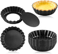 16 Pcs Mini Tart Pans Egg Tart Molds with Removable Bottom Round