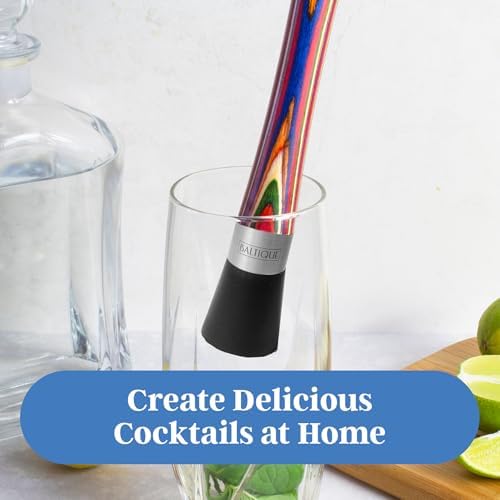 Baltique Marrakesh Muddler for Cocktails, Colorful Wood Handle, Nylon