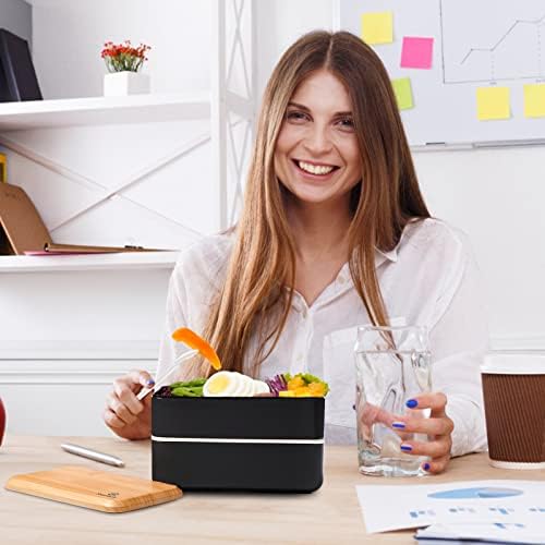 Sinnsally Bento Box Adult Lunch Box with Compartments for Women &