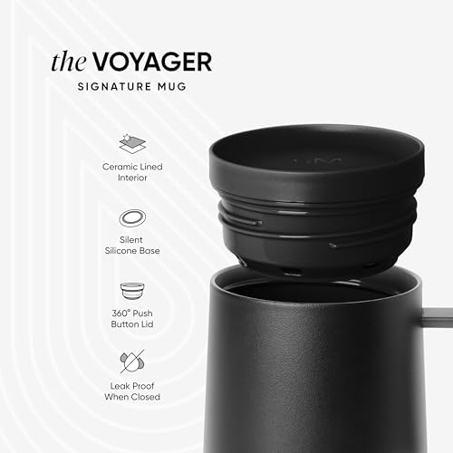 Simple Modern Voyager Signature Mug | Travel Coffee Tumbler with 360°