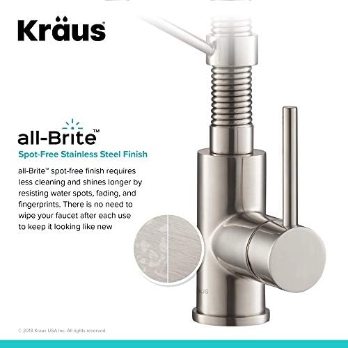 KRAUS KPF-1610SFSMB Pull-Down Kitchen Faucet, Matte Black