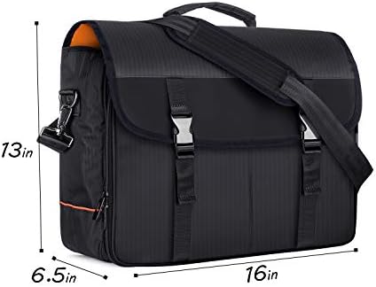 CURMIO Bartender Travel Bag for Bar Tools Set, Wine Bottles, Black