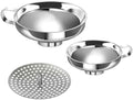 3PCS Silver 304 Food Grade Wide Mouth Preserving Jar Funnel with