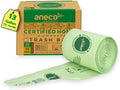 ANECO Compostable Food Waste Bags, 13 Gallon, 50 Count