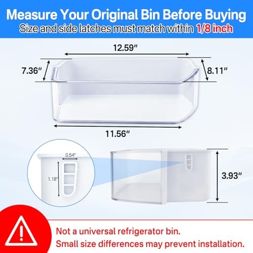 DA97-12650A Door Shelf Bin Only for Right Side Samsung Refrigerator