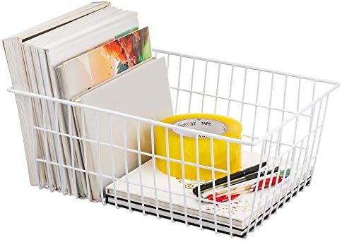 iPEGTOP Wire Storage Freezer Baskets, Set of 2 Large 15.4" Household