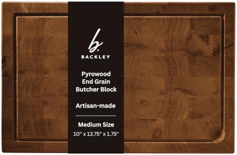 Pyrowood Wood Cutting Board, 10 x 13.75 x 1.75 inches