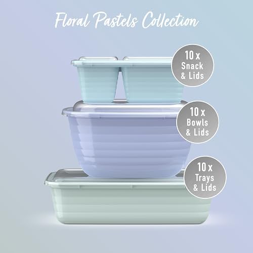Bentgo Prep Variety Kit, 60 Piece, Reusable Trays, Bowls & Snack Boxes