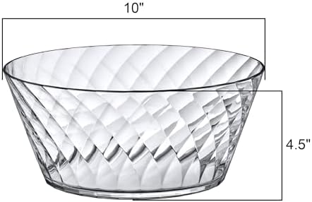 Abby - Bonita - 130-Ounce Plastic Serving Bowls (Set of 2), 10-Inch