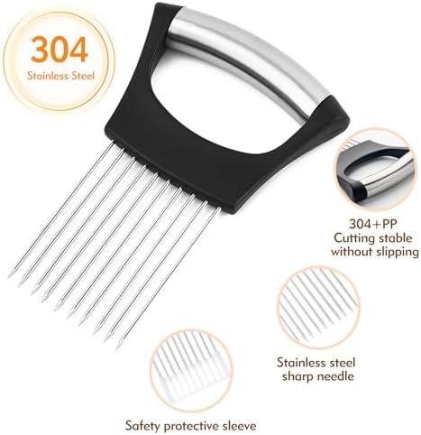 Onion Holder for Slicing - Stainless Steel Onion Slicer & Vegetable