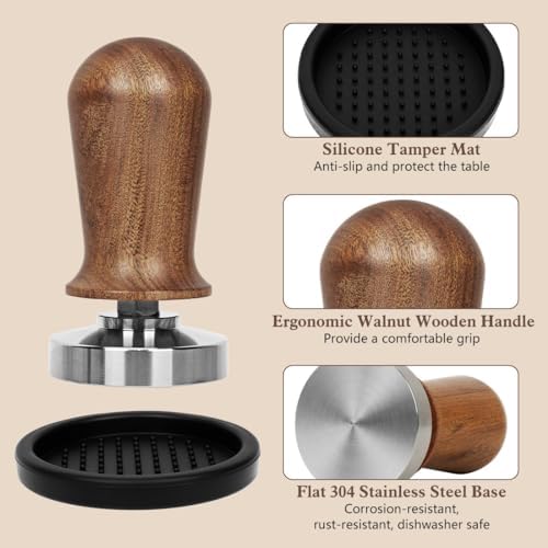 Y-Step 51mm Espresso Tamper Set, 30 lb Consistent Pressure Calibrated