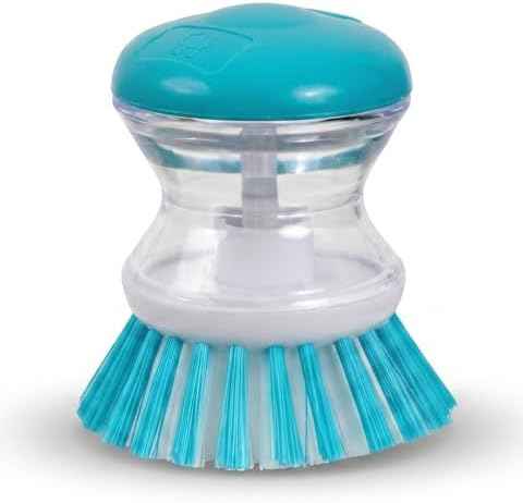 Hampton Distribution Soap Dispensing Palm Brush, Blue, Pack of 1