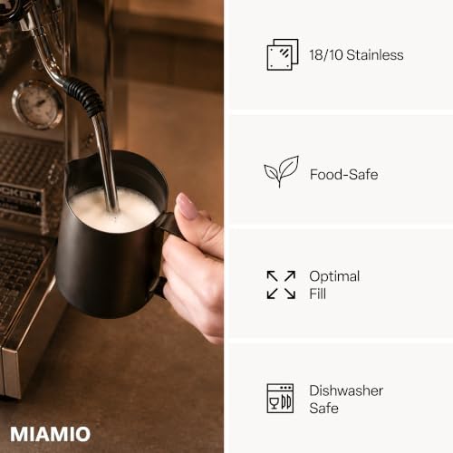 MIAMIO - Cream & Sugar Jar Set Stainless Steel with Bamboo Tray