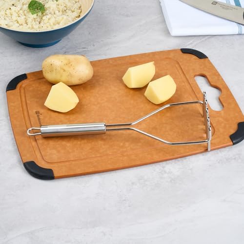 Restaurantware Stainless Steel Potato Masher - German Standard Heavy