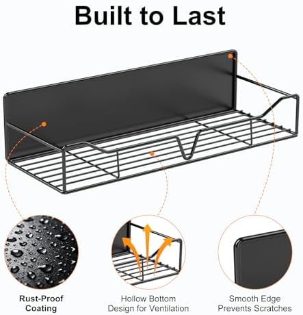 5-Pack Magnetic Shelves for Washing Machine, Black