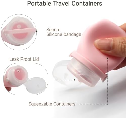 4pcs 1oz Travel Bottles for Toiletries, 30ml Leakproof Containers