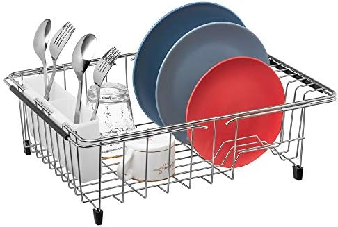SANNO Utensil Drying Rack, Plastice Utensil Silverware Storage Holder