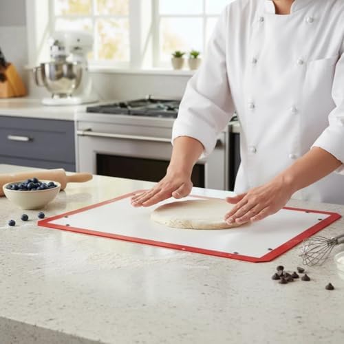 Extra Large 23.6"x15.8" Full Size Silicone Baking Mat with Snap Lock