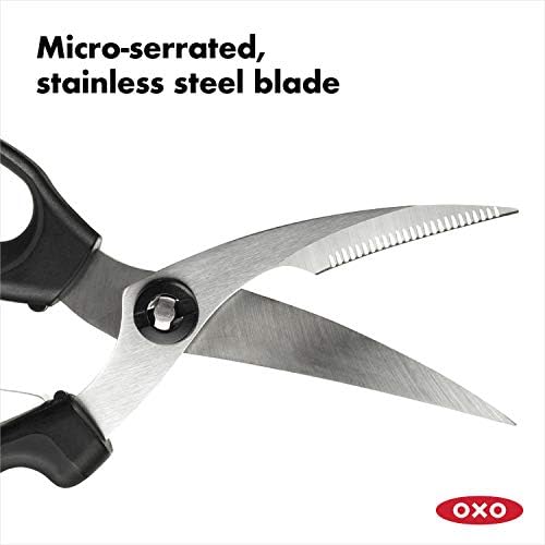 OXO Good Grips Spring-Loaded Poultry Shears, Heavy Duty, Black