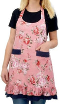 Love Potato Women's Floral Apron with Pockets - Adjustable Straps