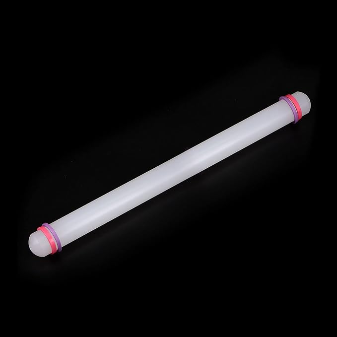 HARFINGTON Fondant Rolling Pin 20 Inch x 0.98 Inch Adjustable Guide Rings - Image 3