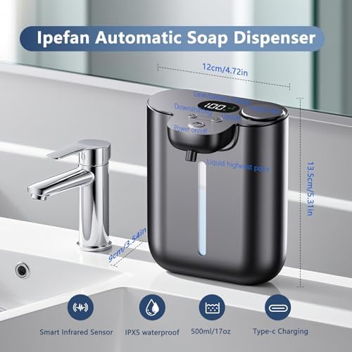 Automatic Soap Dispenser,9 Levels Liquid Soap Dispenser for Kitchen