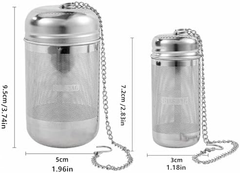 2 Pack Tea Strainers with chain for Loose Tea Sets,Universal Extra