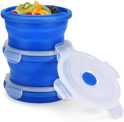 Collapsible Food Storage Containers with Lids - 13.5oz/0.4L Silicone