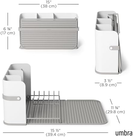 Umbra Sling Dish Drying Rack, White