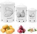 Kitchen Potato and Onion Storage Bin,Metal Vegetable Storage Bins Set