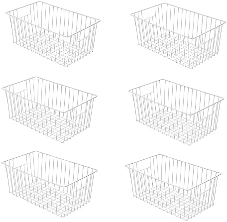 16Lx12W inch Wider Freezer Storage Organizer Baskets Container, Deep