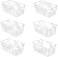 16Lx12W inch Wider Freezer Storage Organizer Baskets Container, Deep